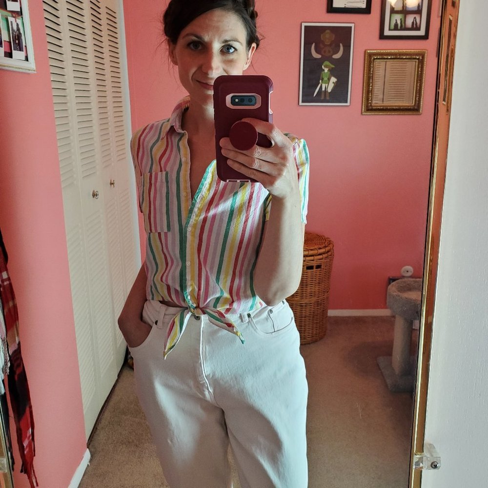 Vintage Baby Pink High Waisted Jeans